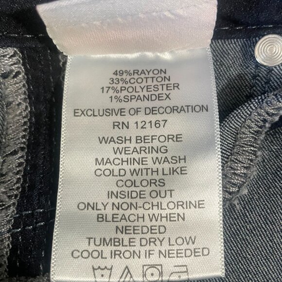 Laurie Felt Silky Ankle Skinny Jeans Dark Wash Stretch Soft Basic Size L - Picture 12 of 12